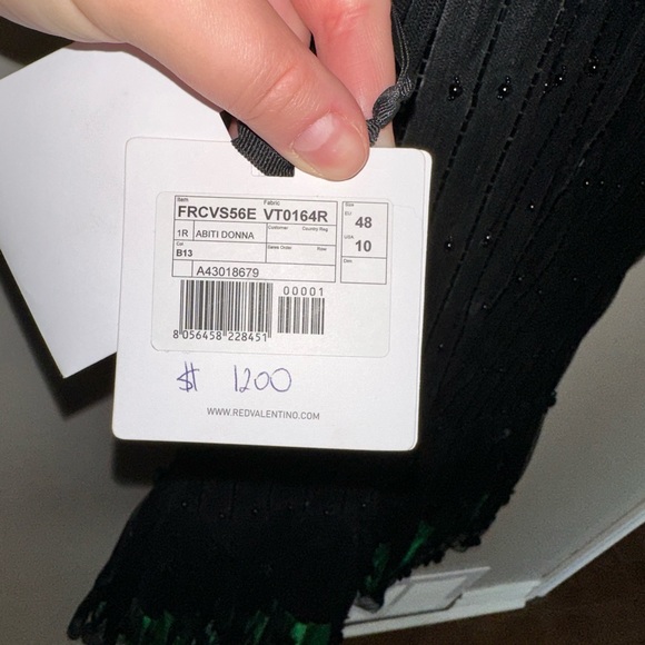 Valentino mini dress black and green - Picture 5 of 5